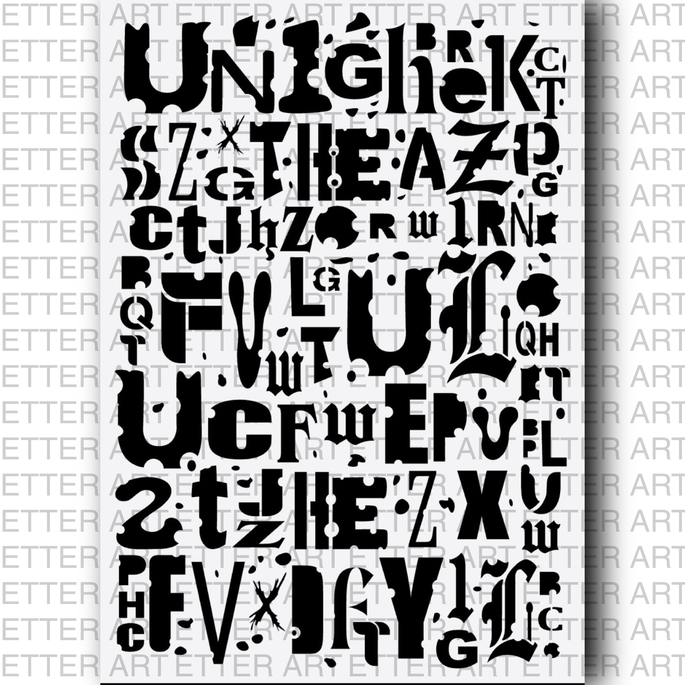 Etter Art Stencil A3 in different designs