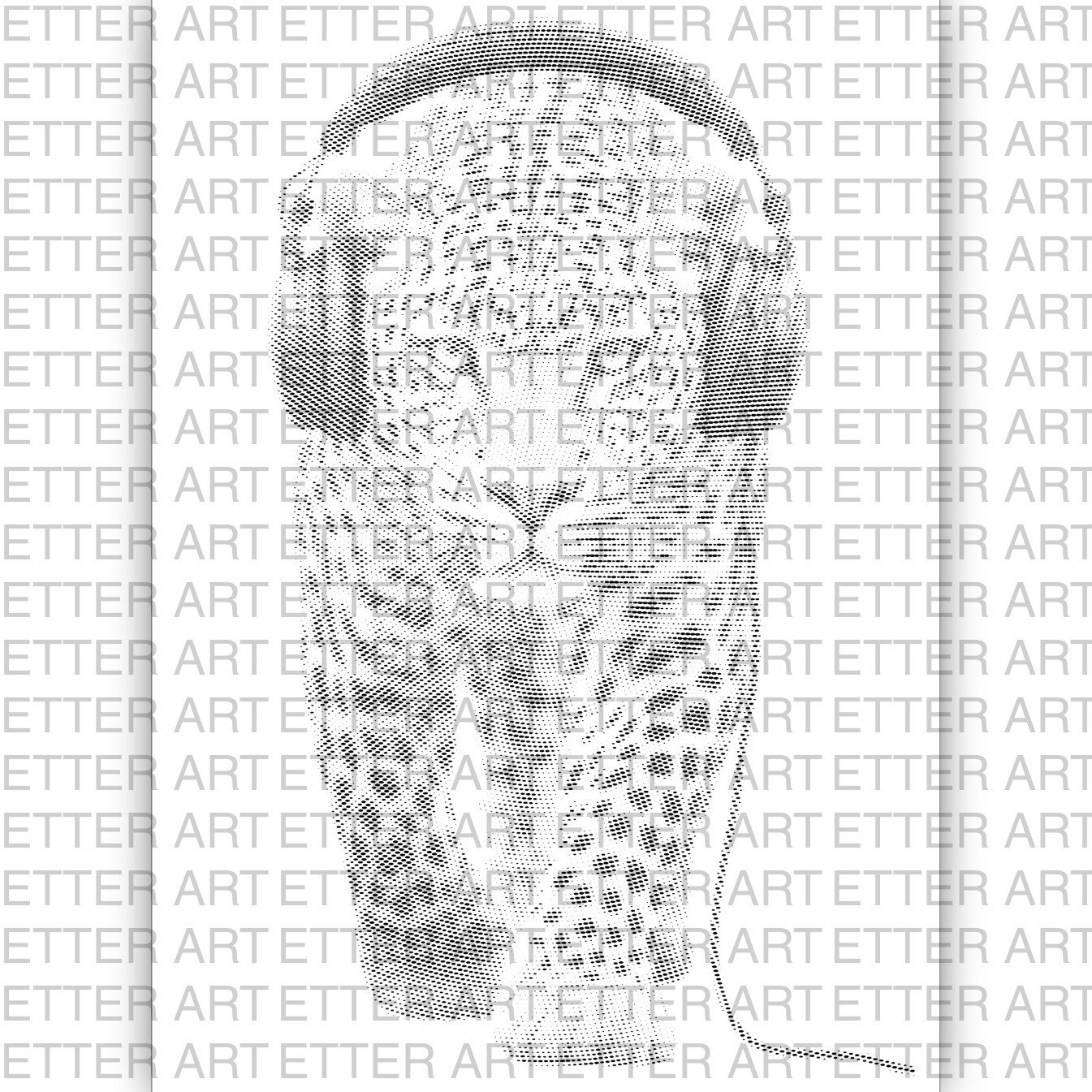 LEOPARD HEADPHONES - 59,4 x 84,1 cm